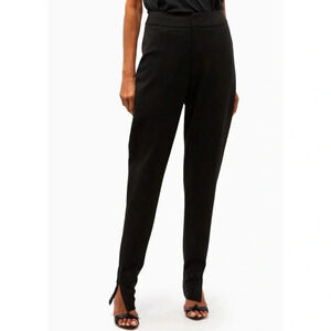 New Smythe High Waisted Side Slit Pant Trousers in Black